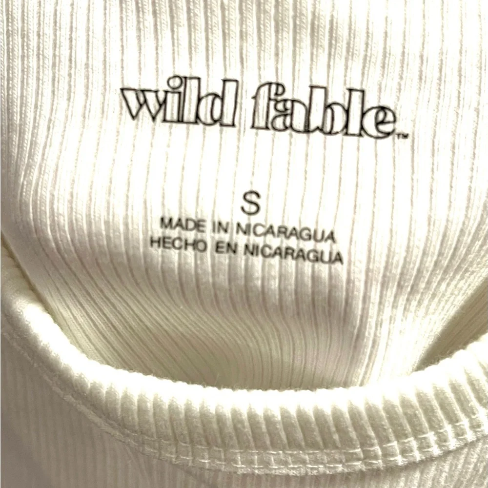 New Women’s Wild Fable white ribbed crop top - Picture 5 of 5